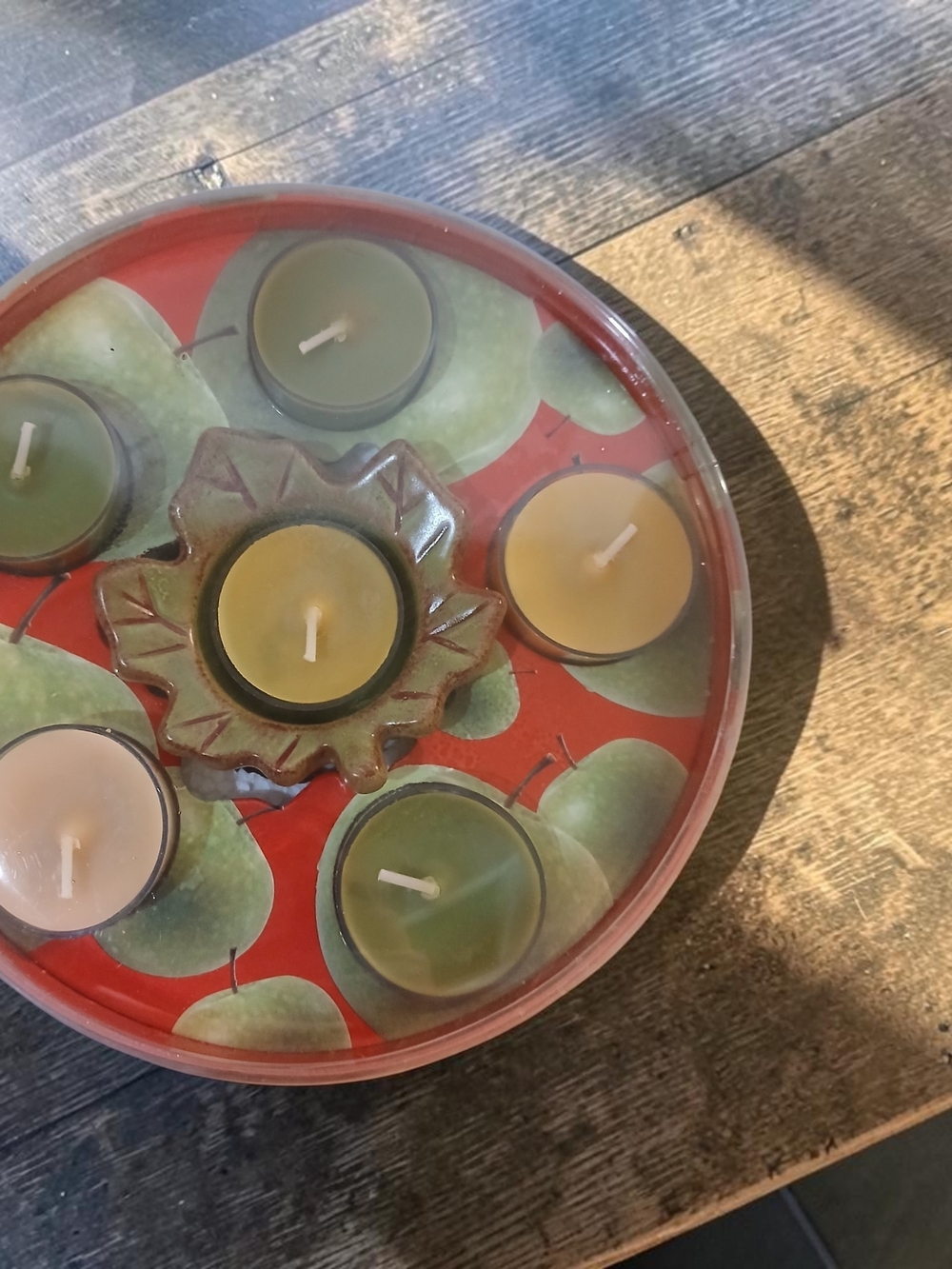 Decorative Green Tealight Candle Holder Set